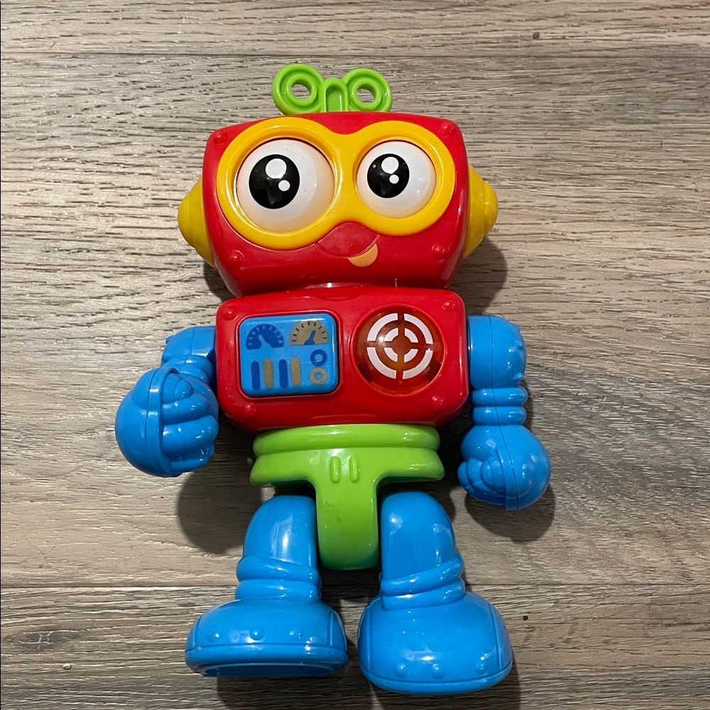 Vibrant Robot Action Figure with Red and Blue Accents